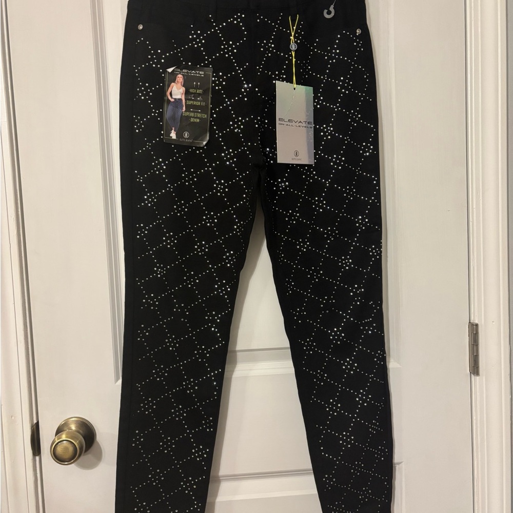 ✨✨✨Elite Jeans Black Studded Skinny Ankle Pants size 11